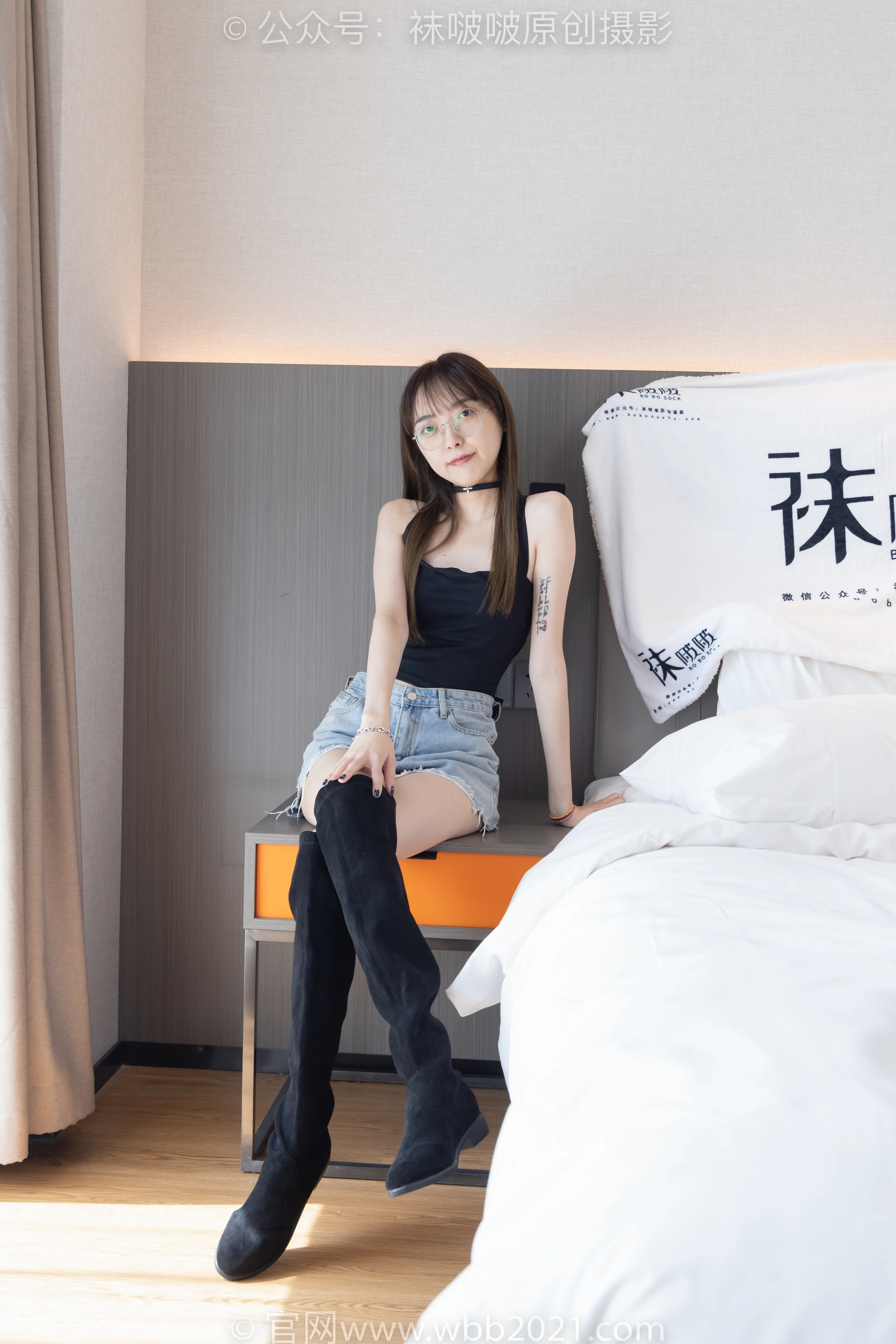 [BoBoSocks袜啵啵]NO.291 稚予-长靴、板鞋、白棉袜、黑棉袜、裸足 0